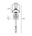 Cosmolight Kinkiet AUSTIN W01265AU-WH Złoty Cosmolight Kinkiet AUSTIN W01265AU-WH Złoty