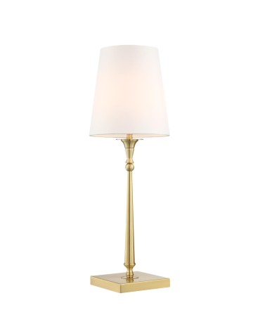 Cosmolight Lampa stołowa AUSTIN T01234BR-WH Mosiądz
