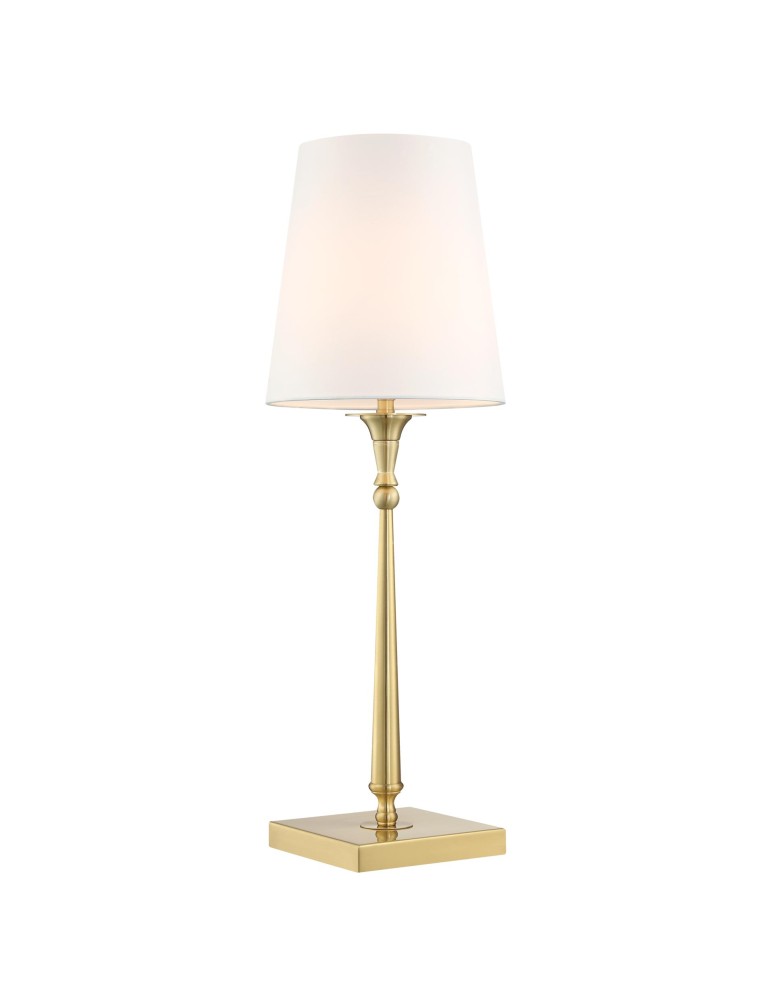 Cosmolight Lampa stołowa AUSTIN T01234BR-WH Mosiądz