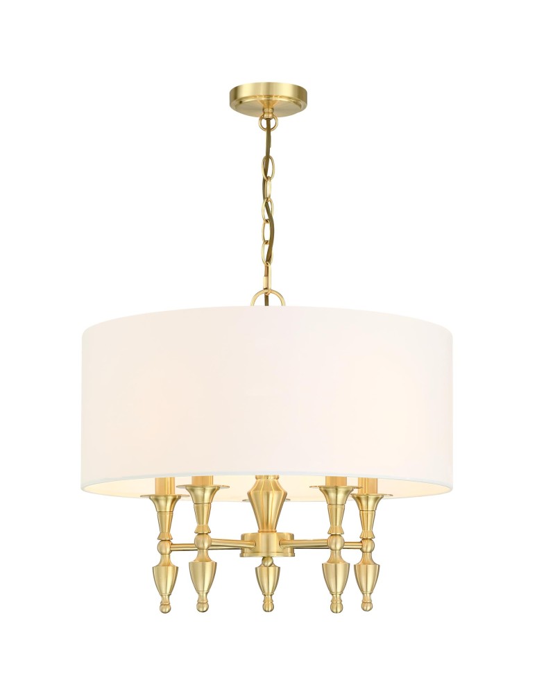 Cosmolight Lampa wisząca AUSTIN P05197BR-WH Mosiądz Cosmolight Lampa wisząca AUSTIN P05197BR-WH Mosiądz