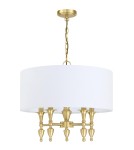 Cosmolight Lampa wisząca AUSTIN P05197BR-WH Mosiądz Cosmolight Lampa wisząca AUSTIN P05197BR-WH Mosiądz