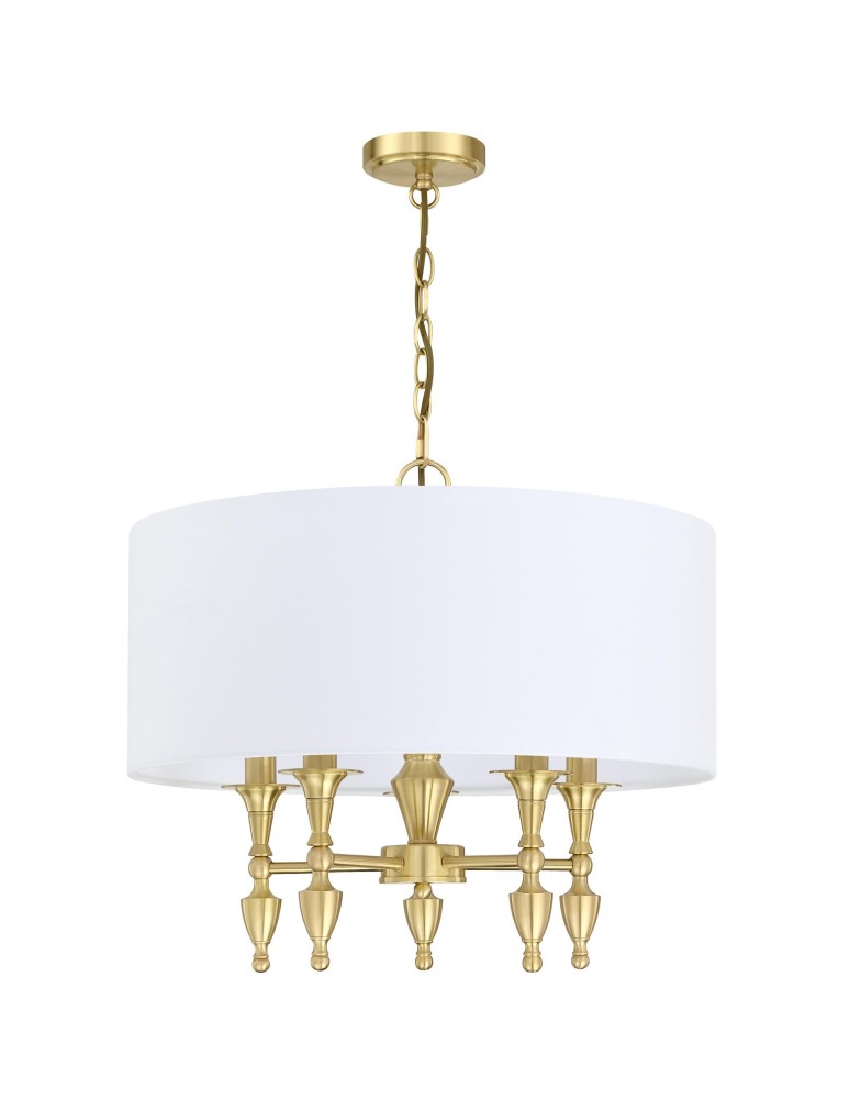 Cosmolight Lampa wisząca AUSTIN P05197BR-WH Mosiądz Cosmolight Lampa wisząca AUSTIN P05197BR-WH Mosiądz