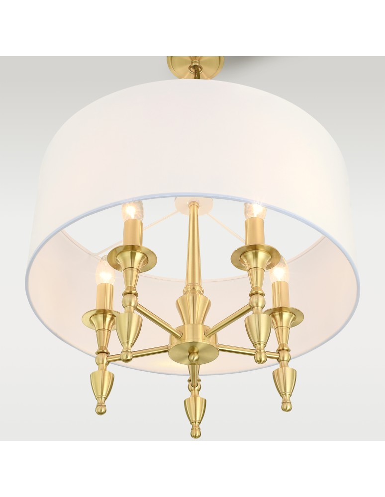 Cosmolight Lampa wisząca AUSTIN P05197BR-WH Mosiądz Cosmolight Lampa wisząca AUSTIN P05197BR-WH Mosiądz