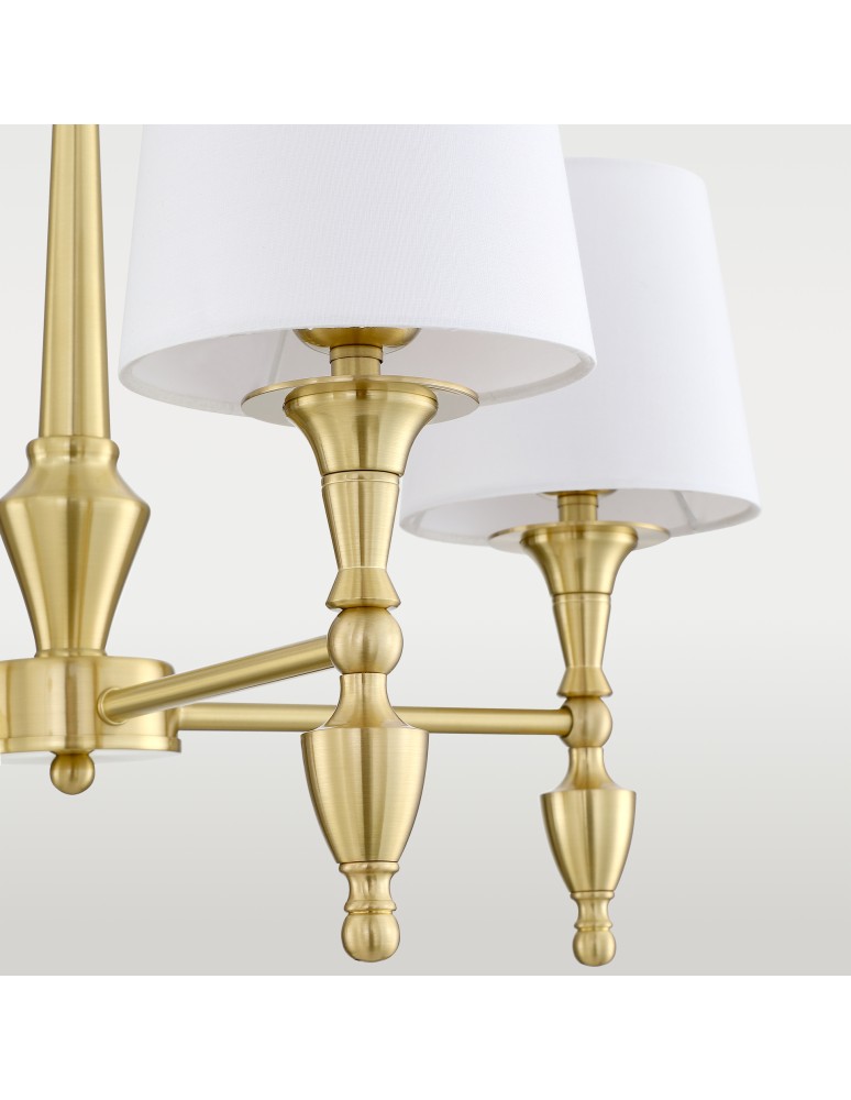 Cosmolight Lampa wisząca AUSTIN P04159BR-WH Mosiądz Cosmolight Lampa wisząca AUSTIN P04159BR-WH Mosiądz