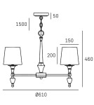 Cosmolight Lampa wisząca AUSTIN P04159BR-WH Mosiądz Cosmolight Lampa wisząca AUSTIN P04159BR-WH Mosiądz