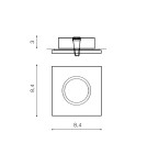 Lampy podtynkowe hermetyczne - Azzardo IKA S IP65 BK Lampa Podtynkowa IP65 Czarny AZ4230 - product 2