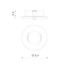 Lampy podtynkowe hermetyczne - Azzardo IKA R IP65 DGR Lampa Podtynkowa IP65 Ciemny Szary AZ4232 - product 2