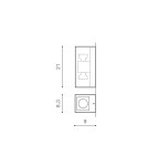 Kinkiety zewnętrzne - Azzardo JAKE WALL 2 BK Lampa Ścienna/Kinkiet IP54 Czarny Mat AZ4269 - product 4