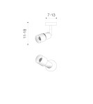 Reflektory sufitowe - Azzardo LUMI 3000K WH Reflektor Sufitowy lub Ścienny Biały AZ4556 - product 3
