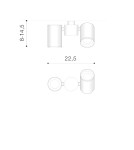 Reflektory sufitowe - Azzardo MAKALU 2 WH Lampa Natynkowa Biały AZ4213 - product 4