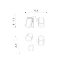 Reflektory sufitowe - Azzardo MAKALU 3 WH Lampa Natynkowa Biały AZ4215 - product 4