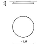 Plafony okrągłe - Azzardo CORTONA 41 4000K GREY 1xLED Sufitowa Szary AZ2733 - product 2