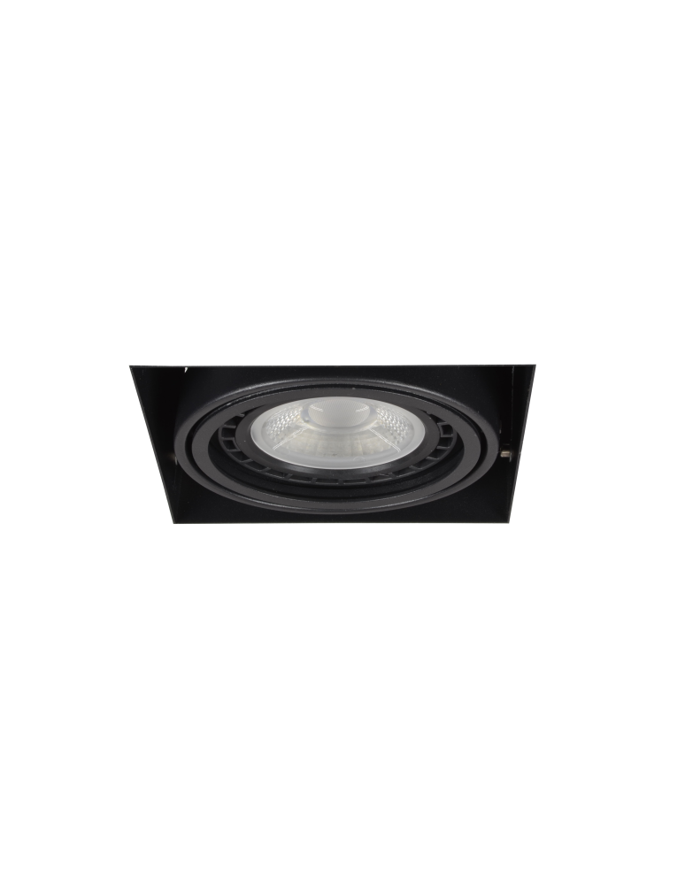 Lampy podtynkowe bezramkowe - trimless - Azzardo NOVA GIPS BLACK/BLACK 1xES111 Wpuszczana Czarny AZ2872 - produkt kolory-swiatla.pl 1