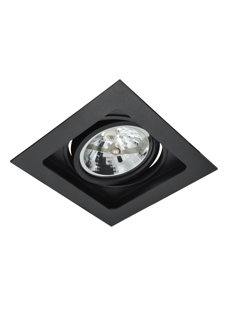 Lampy podtynkowe kwadratowe - Azzardo SISTO 1 BLACK/BLACK 1xES111 Wpuszczana Czarny AZ2810 - produkt kolory-swiatla.pl 1