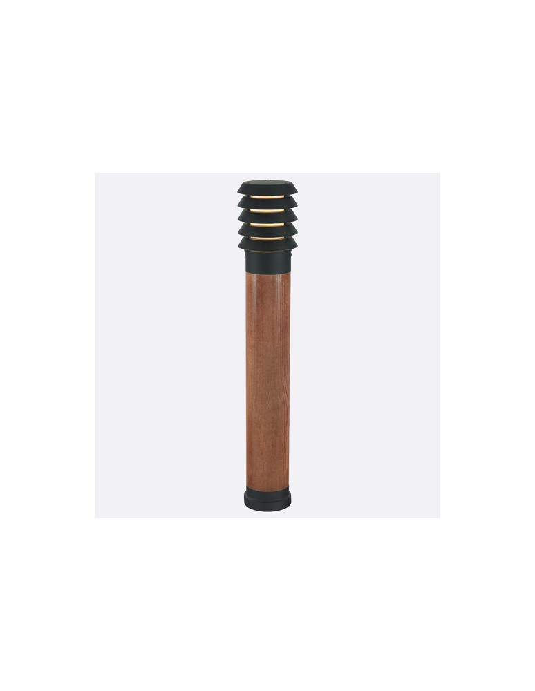 Lampy ogrodowe stojące - Norlys Alta 85cm 1xE27 IP65 drewno malowane/Czarny Stojąca 1440B - produkt kolory-swiatla.pl 1