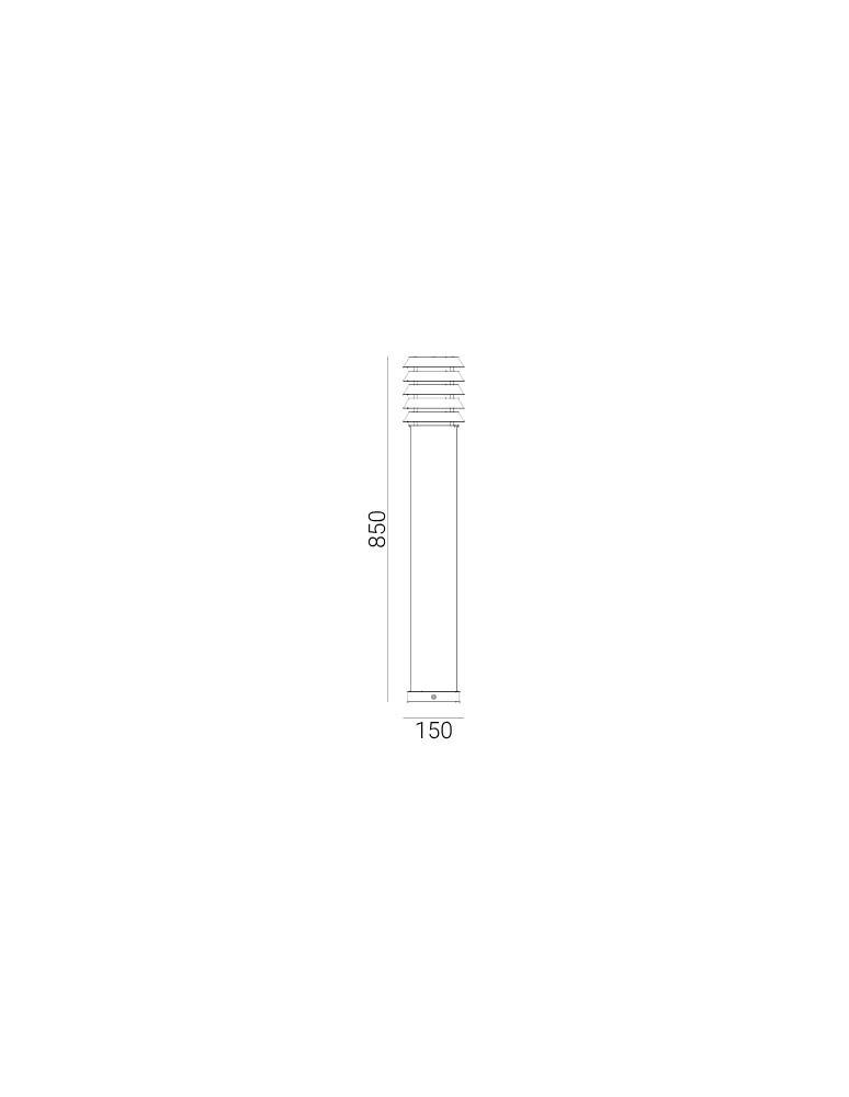 Norlys Alta 85cm 1xE27 IP65 drewno malowane/Czarny Stojąca 1440B