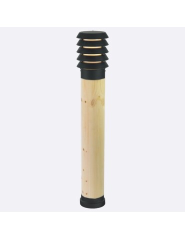 Norlys Alta 85cm 1xE27 IP65 drewno impregnowane/Czarny Stojąca 1443B