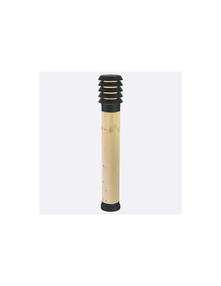 Lampy ogrodowe stojące - Norlys Alta 85cm 1xE27 IP65 drewno impregnowane/Czarny Stojąca 1443B - produkt kolory-swiatla.pl 1