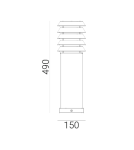 Lampy ogrodowe stojące - Norlys Alta 49cm 1xE27 IP65 drewno malowane/Czarny Stojąca 1450B - product 2