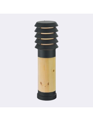 Norlys Alta 49cm 1xE27 IP65 drewno impregnowane/Czarny Stojąca 1453B