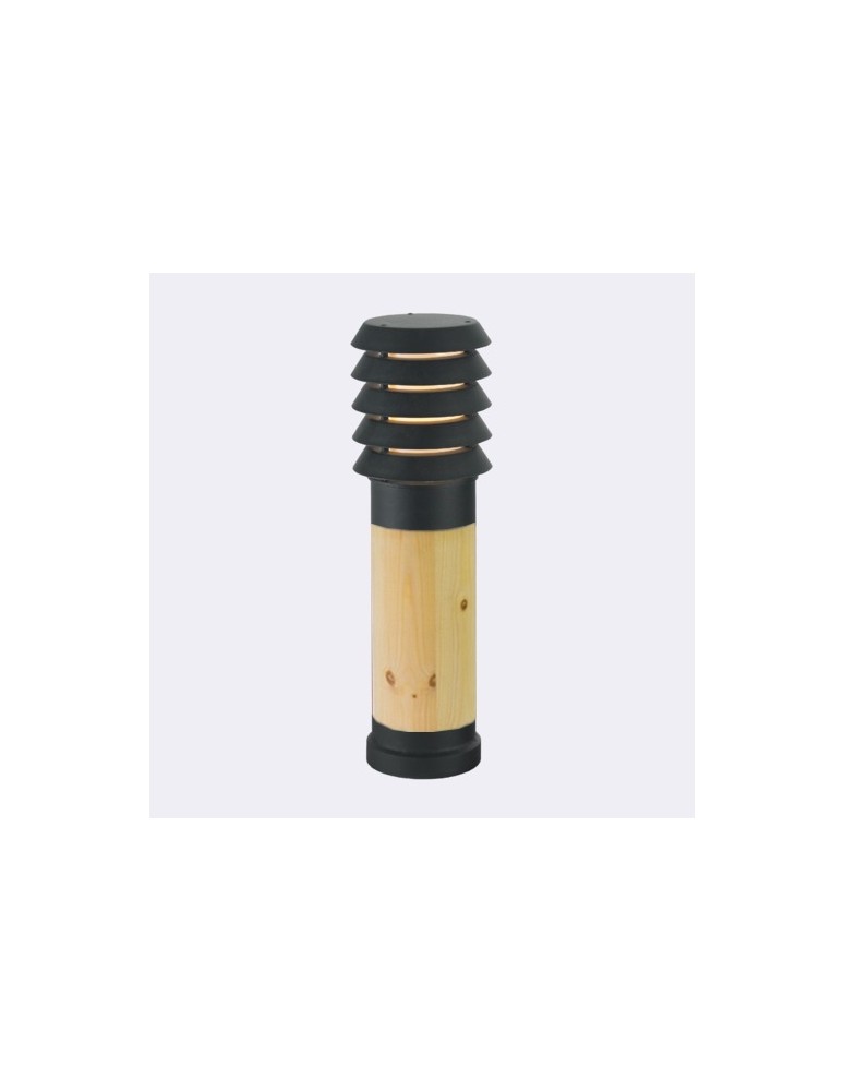 Lampy ogrodowe stojące - Norlys Alta 49cm 1xE27 IP65 drewno impregnowane/Czarny Stojąca 1453B - produkt kolory-swiatla.pl 1