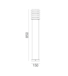 Lampy ogrodowe stojące - Norlys Alta 85cm 1xE27 IP65 drewno malowane/ocynk ogniowy Stojąca1440GA - product 2