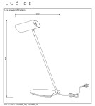 Lampy stołowe do czytania - Lucide HESTER Biurkowa LED GU10 excl 19600/01/30 - produkt 4