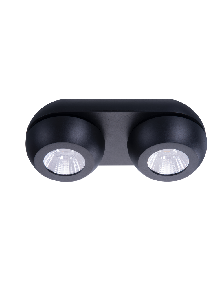Azzardo OJOS 2 BK Lampa Natynkowa Czarny AZ4199 Azzardo OJOS 2 BK Lampa Natynkowa Czarny AZ4199