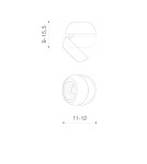 Azzardo OJOS 1 BK Lampa Natynkowa Czarny AZ4197 Azzardo OJOS 1 BK Lampa Natynkowa Czarny AZ4197