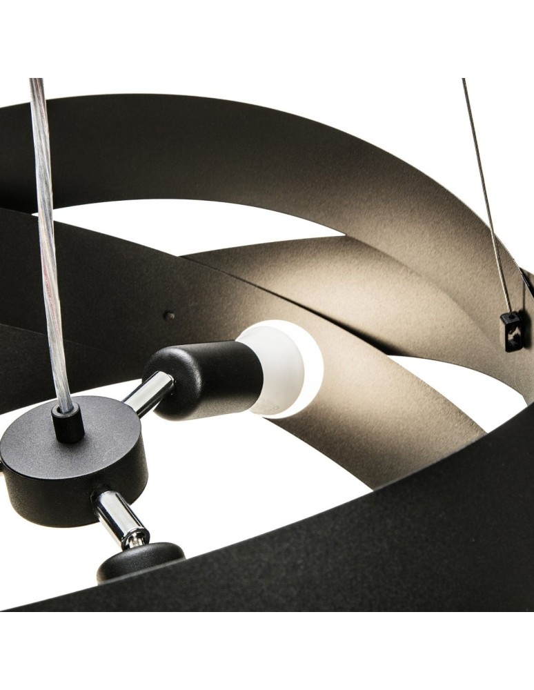 Zuma Line Lampa wisząca TORNADO 50 cm czarna/black 1118
