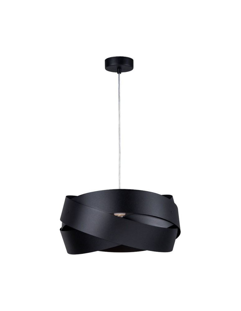 Lampy wiszące czarne - Zuma Line Lampa wisząca TORNADO 40 cm czarna/black 1114 - produkt kolory-swiatla.pl 1