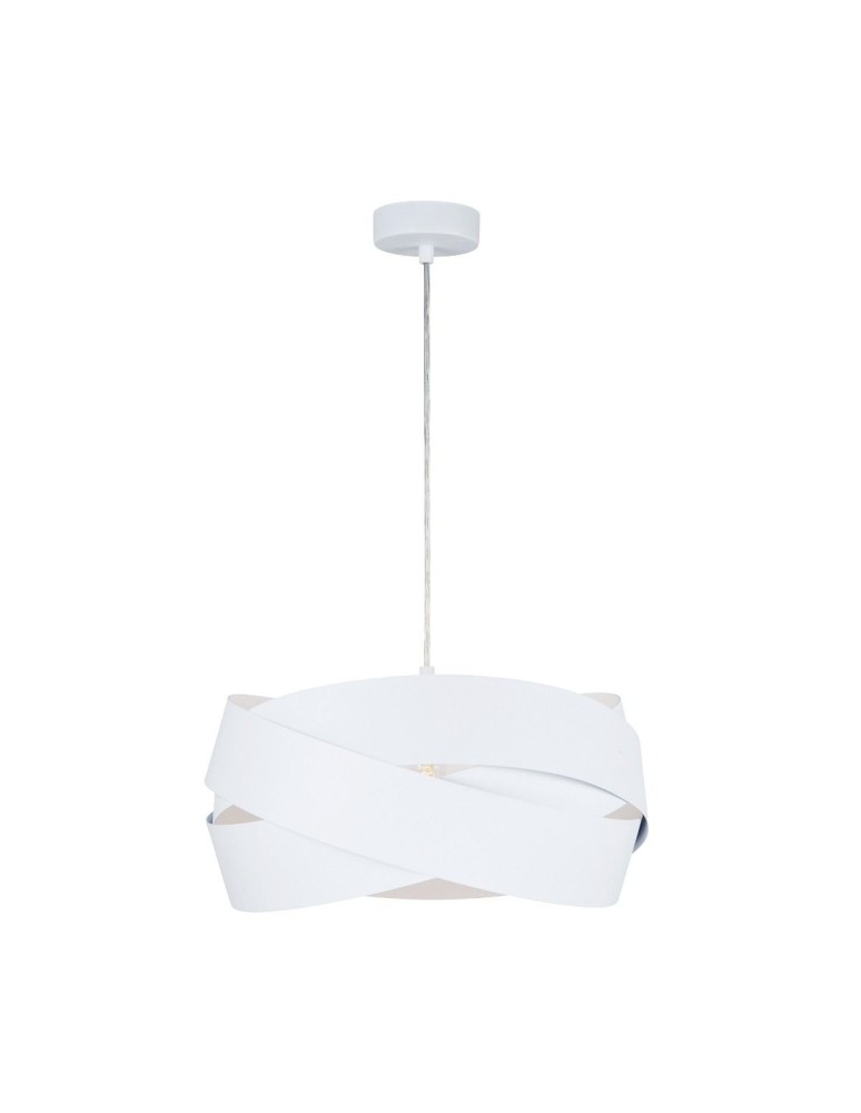 Lampy wiszące nowoczesne - Zuma Line Lampa wisząca TORNADO 40 cm biała/white 1113 - produkt kolory-swiatla.pl 1