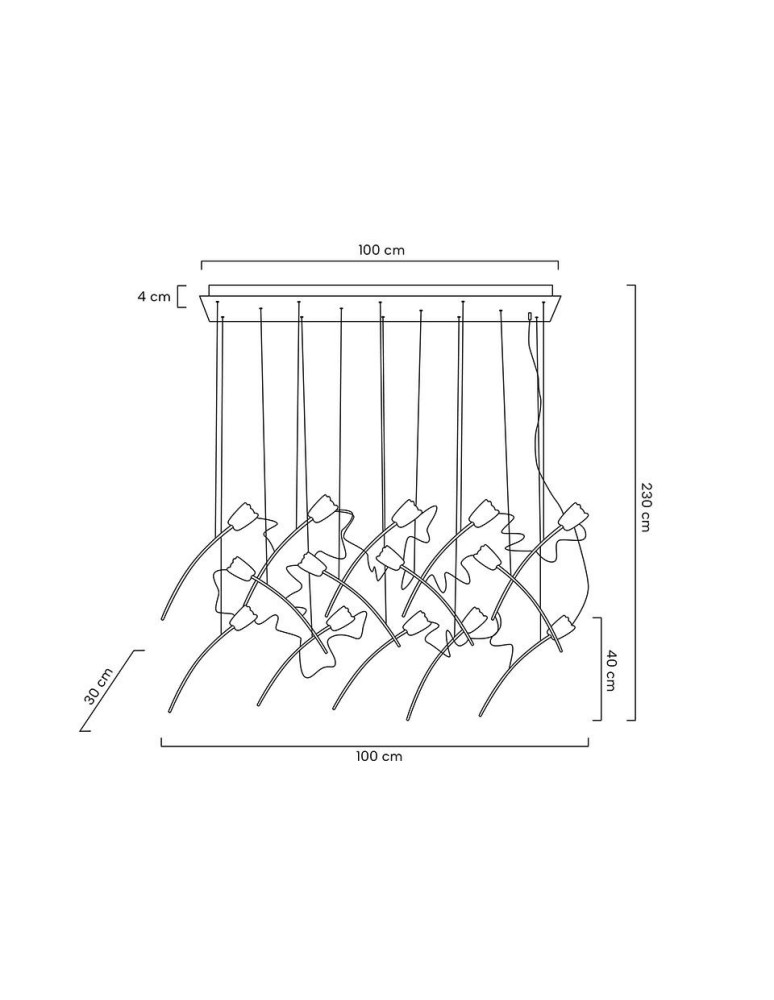 MOOSEE lampa wisząca TULIPPE 14 LINE złota (MSE1501100169) MOOSEE lampa wisząca TULIPPE 14 LINE złota (MSE1501100169)