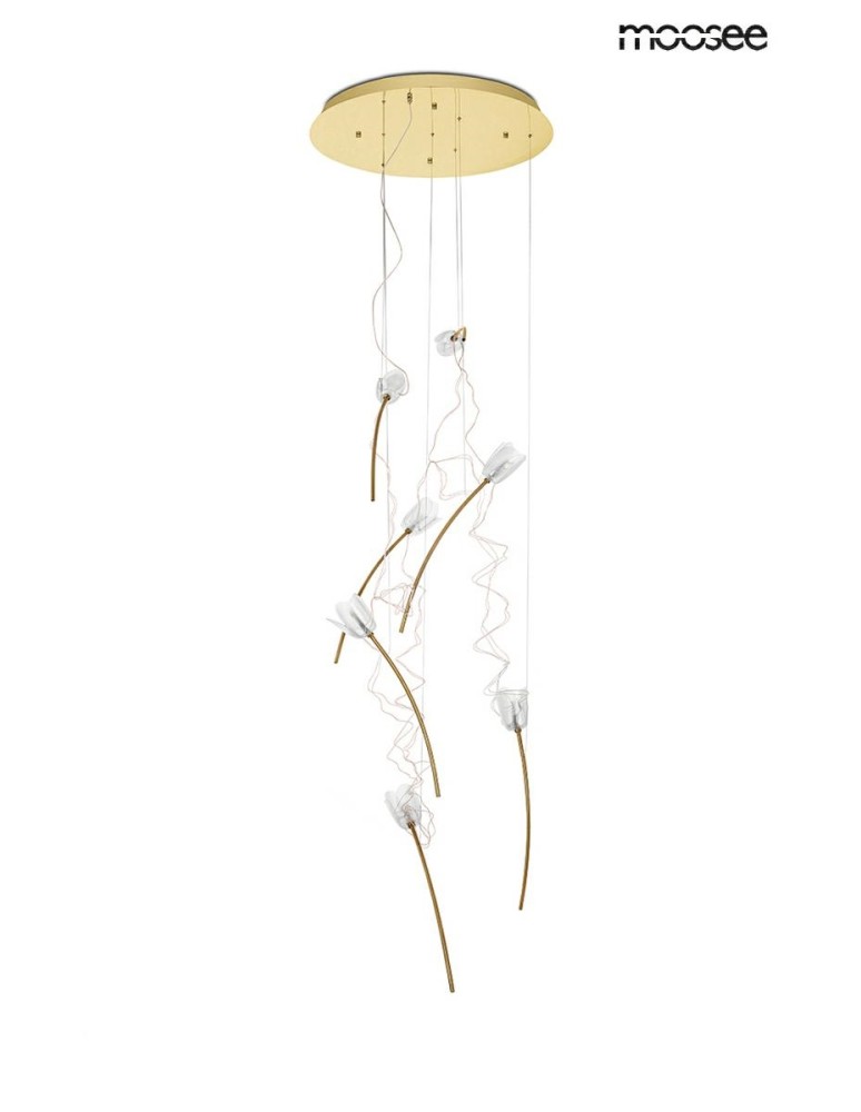 MOOSEE lampa wisząca TULIPPE 7 DISC złota (MSE1501100170) MOOSEE lampa wisząca TULIPPE 7 DISC złota (MSE1501100170)