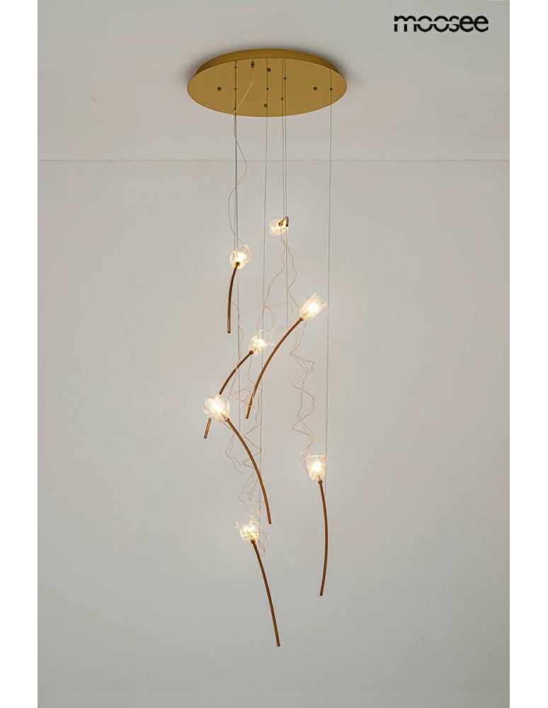 MOOSEE lampa wisząca TULIPPE 7 DISC złota (MSE1501100170) MOOSEE lampa wisząca TULIPPE 7 DISC złota (MSE1501100170)