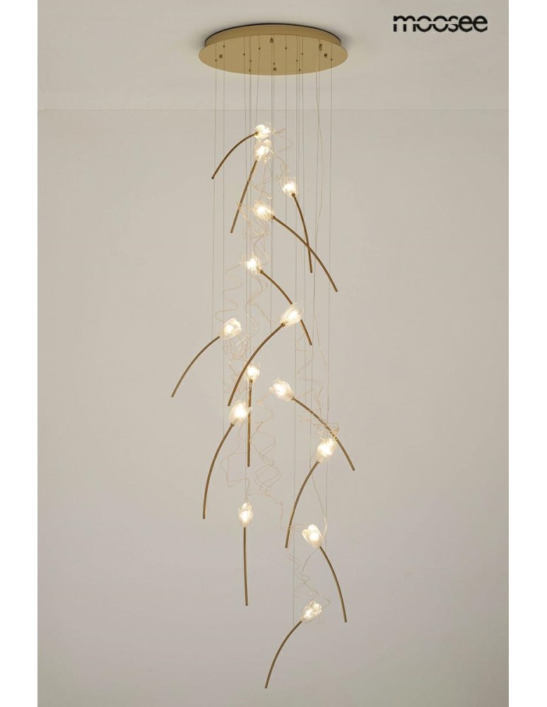 MOOSEE lampa wisząca TULIPPE 14 DISC złota (MSE1501100171) MOOSEE lampa wisząca TULIPPE 14 DISC złota (MSE1501100171)