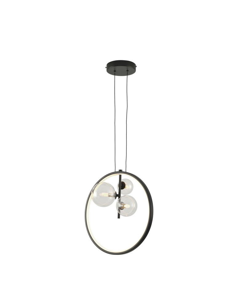Step into Design Lampa wisząca ORION RING LED czarny 40cm DN1504