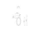 Kinkiety ringi - Nowodvorski CIRCOLO LED XS  Ścienna Kinkiet Max moc 9W LED 4000K Czarny 10858 - product 2