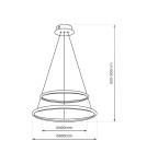 Milagro Lampa wisząca ROTONDA BLACK 51W LED ML7942 Milagro Lampa wisząca ROTONDA BLACK 51W LED ML7942