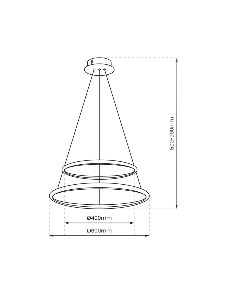 Milagro Lampa wisząca ROTONDA BLACK 51W LED ML7942 Milagro Lampa wisząca ROTONDA BLACK 51W LED ML7942