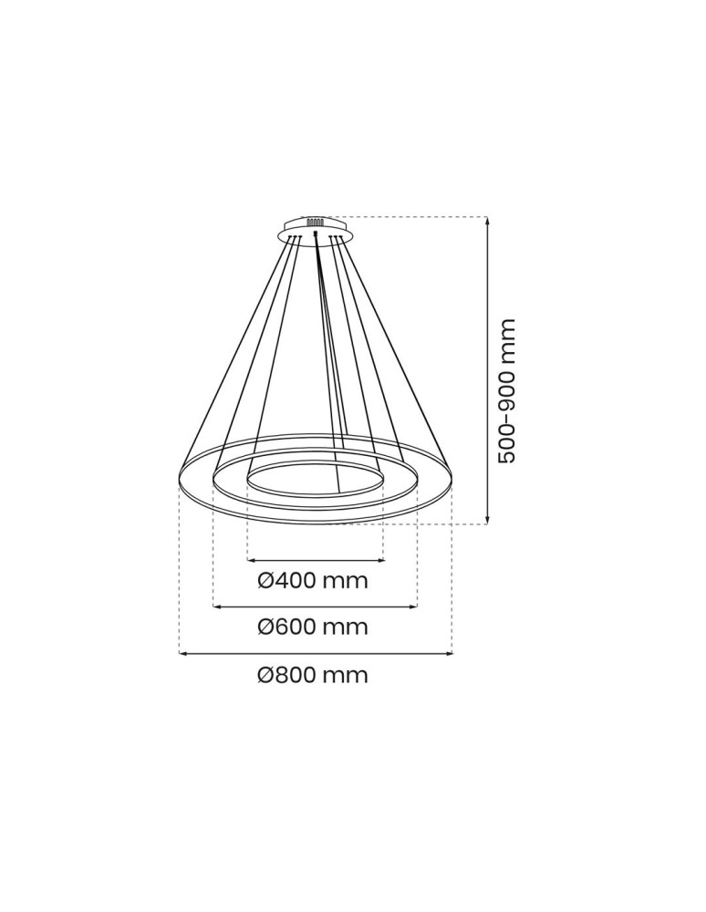 Milagro Lampa wisząca ROTONDA BLACK 93W LED ML7945 Milagro Lampa wisząca ROTONDA BLACK 93W LED ML7945