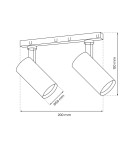 Milagro MAGNETIC TRACK 2x10W LED 3000K ML8932 Milagro MAGNETIC TRACK 2x10W LED 3000K ML8932
