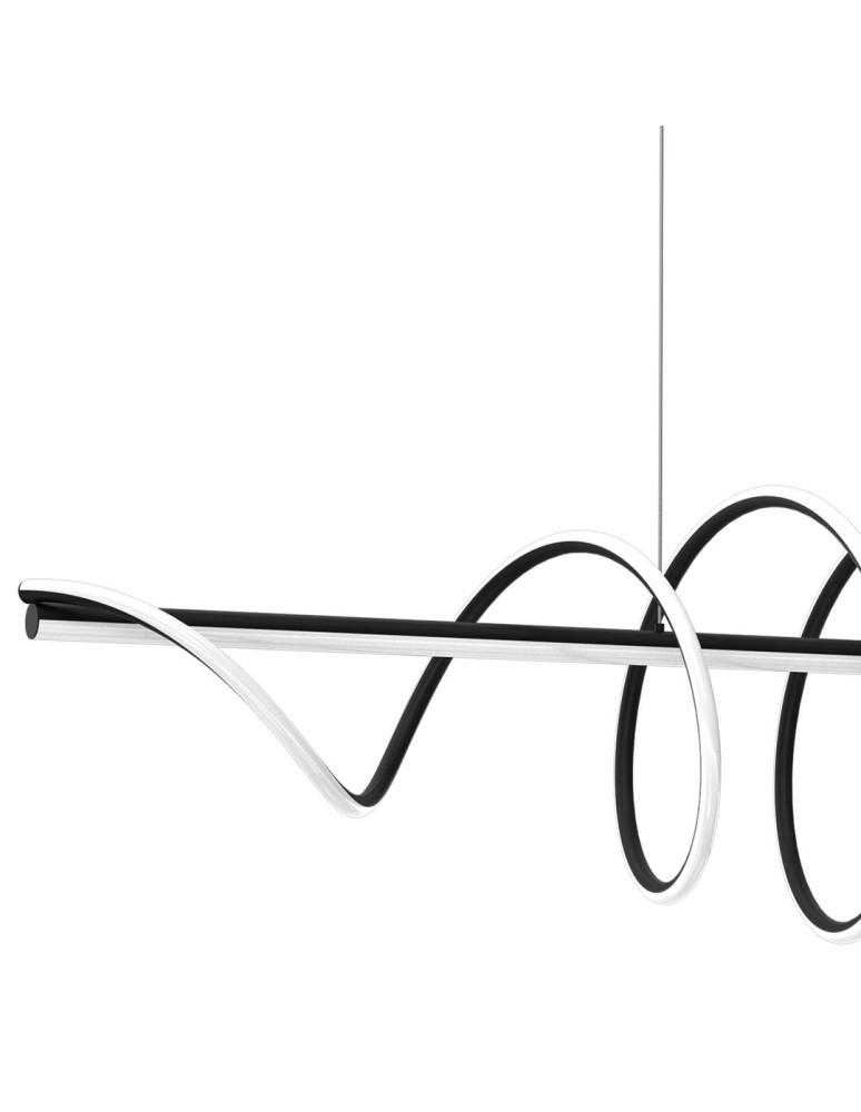 Milagro Lampa Wisząca TWIST BLACK 90W LED ML8608 Milagro Lampa Wisząca TWIST BLACK 90W LED ML8608