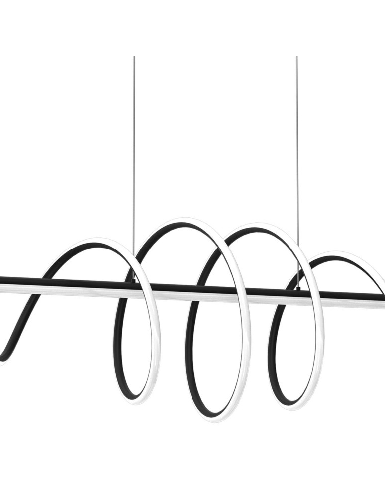 Milagro Lampa Wisząca TWIST BLACK 90W LED ML8608 Milagro Lampa Wisząca TWIST BLACK 90W LED ML8608