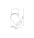 Lampy sufitowe regulowane - spoty - Milagro Spot Andy 1xGU10 Czarny + Złoty ML9933 - product 4