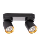 Lampy sufitowe regulowane - spoty - Milagro Lampa Sufitowa Andy 2xGU10 Czarny + Złoty ML9935 - product 1
