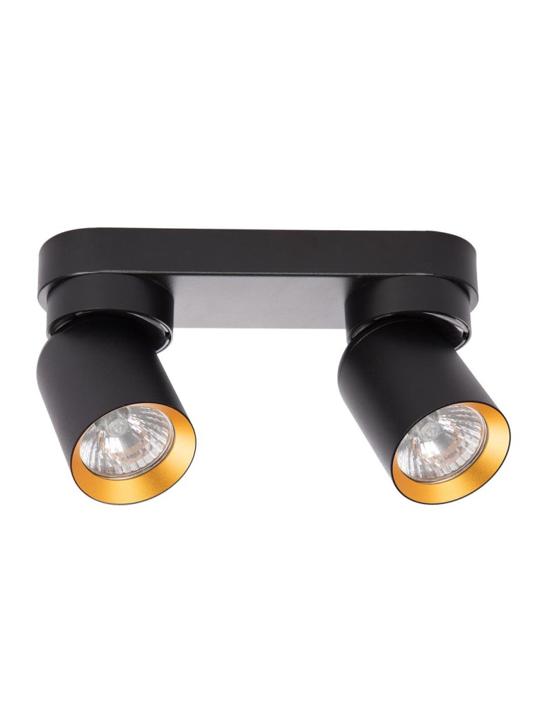 Milagro Lampa Sufitowa Andy 2xGU10 Czarny + Złoty ML9935