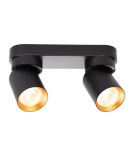 Lampy sufitowe regulowane - spoty - Milagro Lampa Sufitowa Andy 2xGU10 Czarny + Złoty ML9935 - product 2