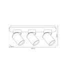 Lampy sufitowe regulowane - spoty - Milagro Lampa Sufitowa Andy 3xGU10 Biały + Złoty ML9936 - product 4