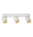 Lampy sufitowe regulowane - spoty - Milagro Lampa Sufitowa Andy 3xGU10 Biały + Złoty ML9936 - product 5